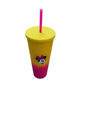 Disney Ombre Studded Tumbler in Yellow and Hot Pink